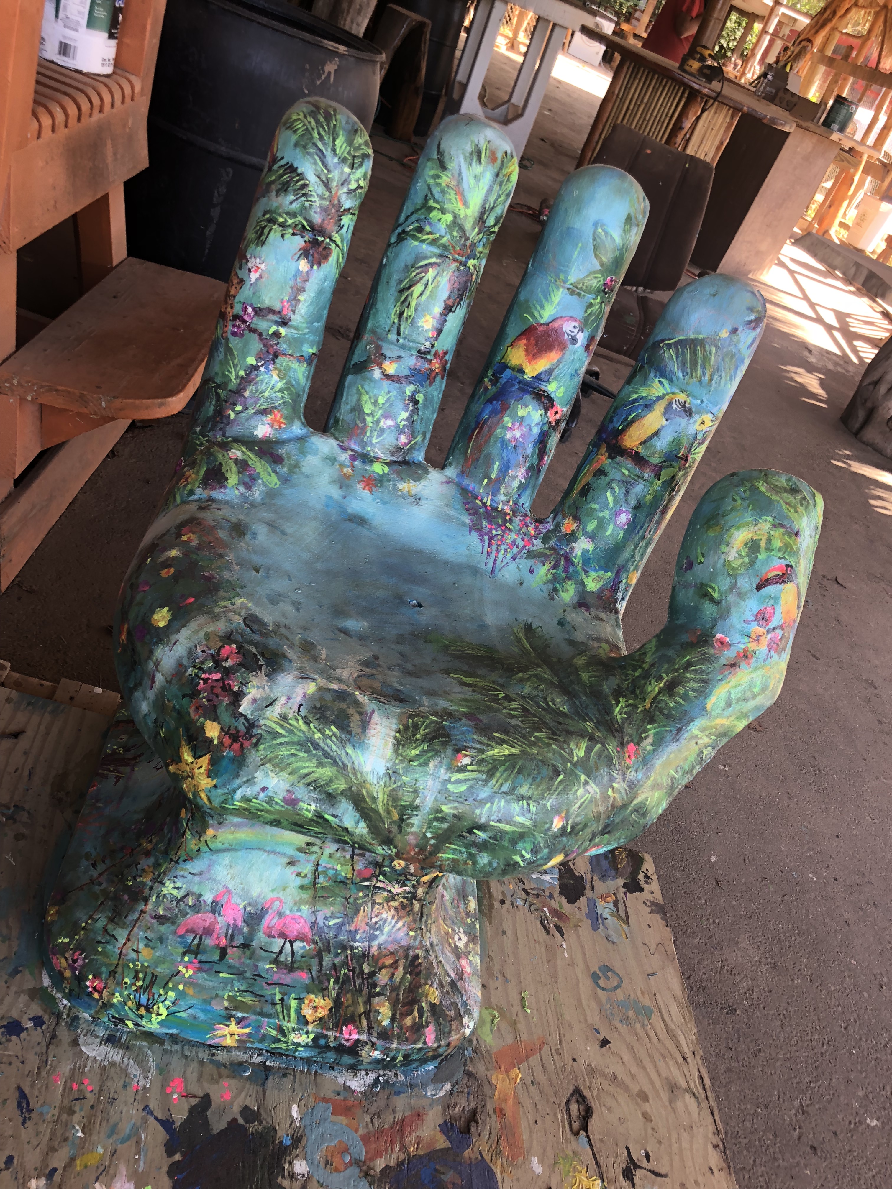 custom paint 70's style chair