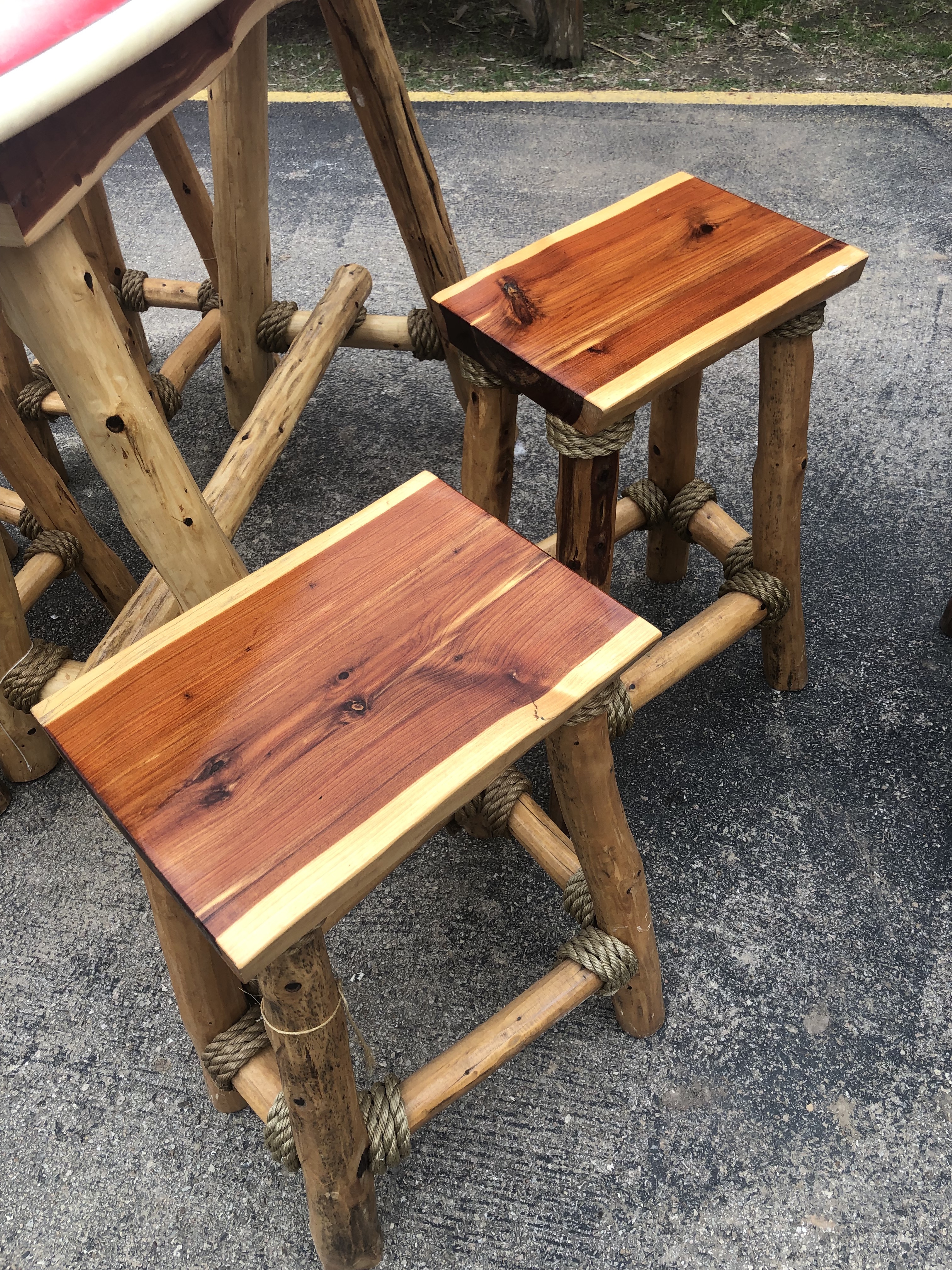 Cedar Rectangle stools