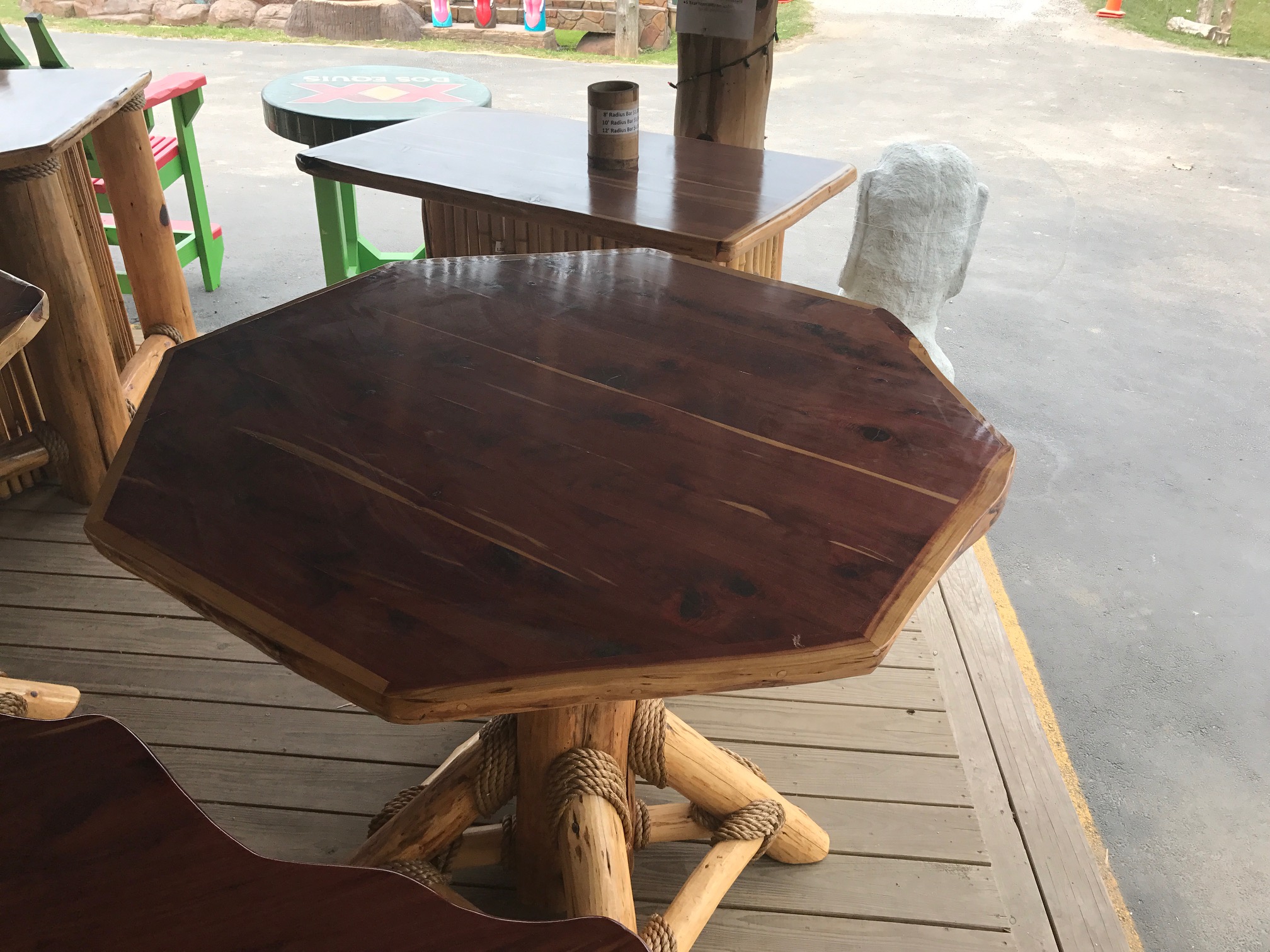 Octagon Cedar Table