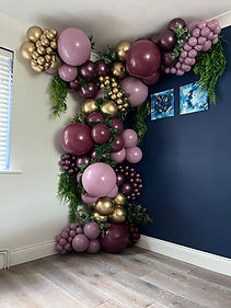 Balloon Garland with Foliage