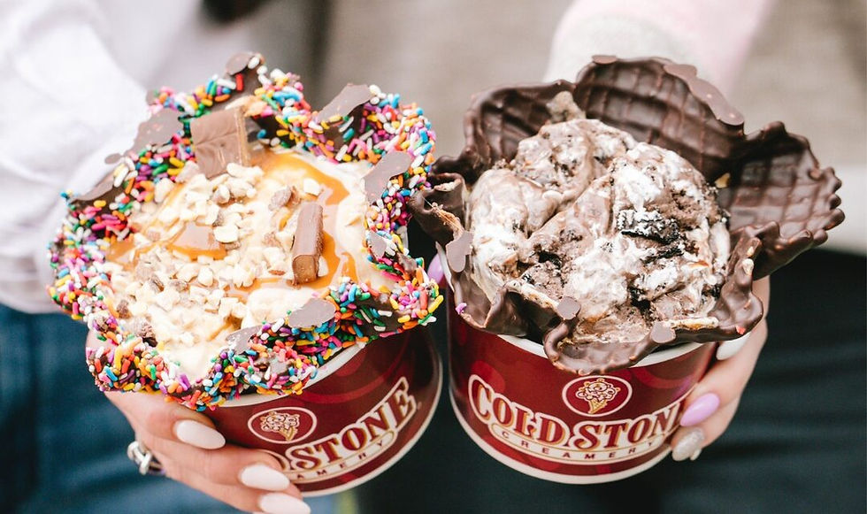 Cold Stone Creamery ice cream cups