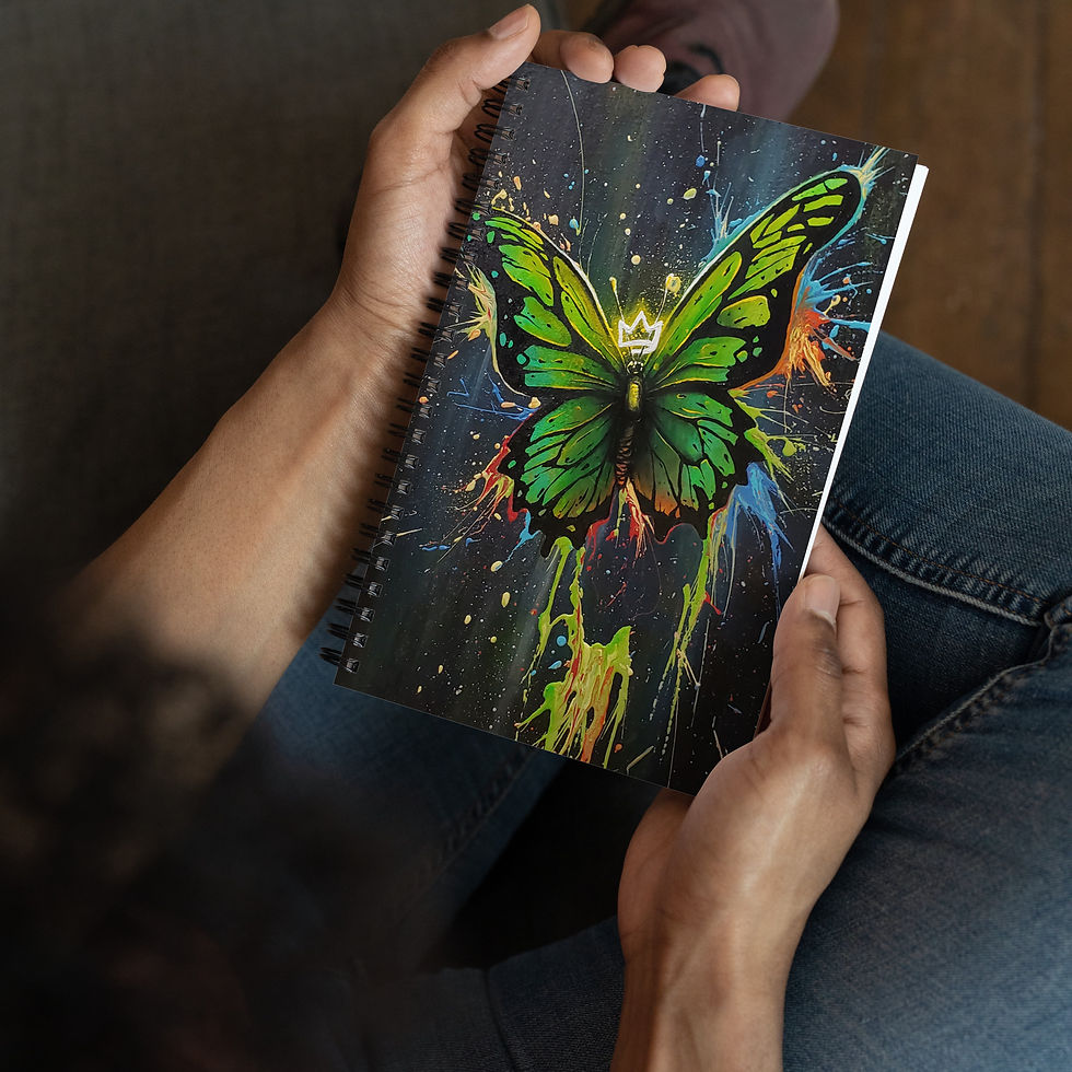 Queen Butterfly Spiral notebook