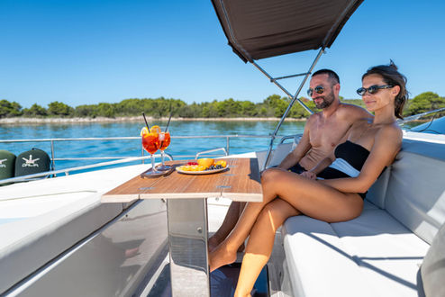 Dalia Motoryacht charter Luxury boat trip Sukosan Croatia