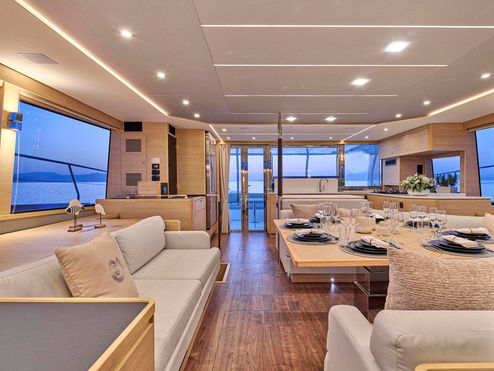 Explorion Power Catamaran Private Luxury charter Athens