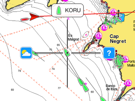KORU under sail for the second time spotted by us!