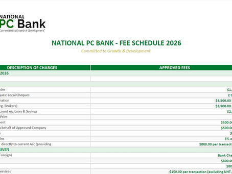 Understanding NPC Bank’s 2026 Fee Schedule