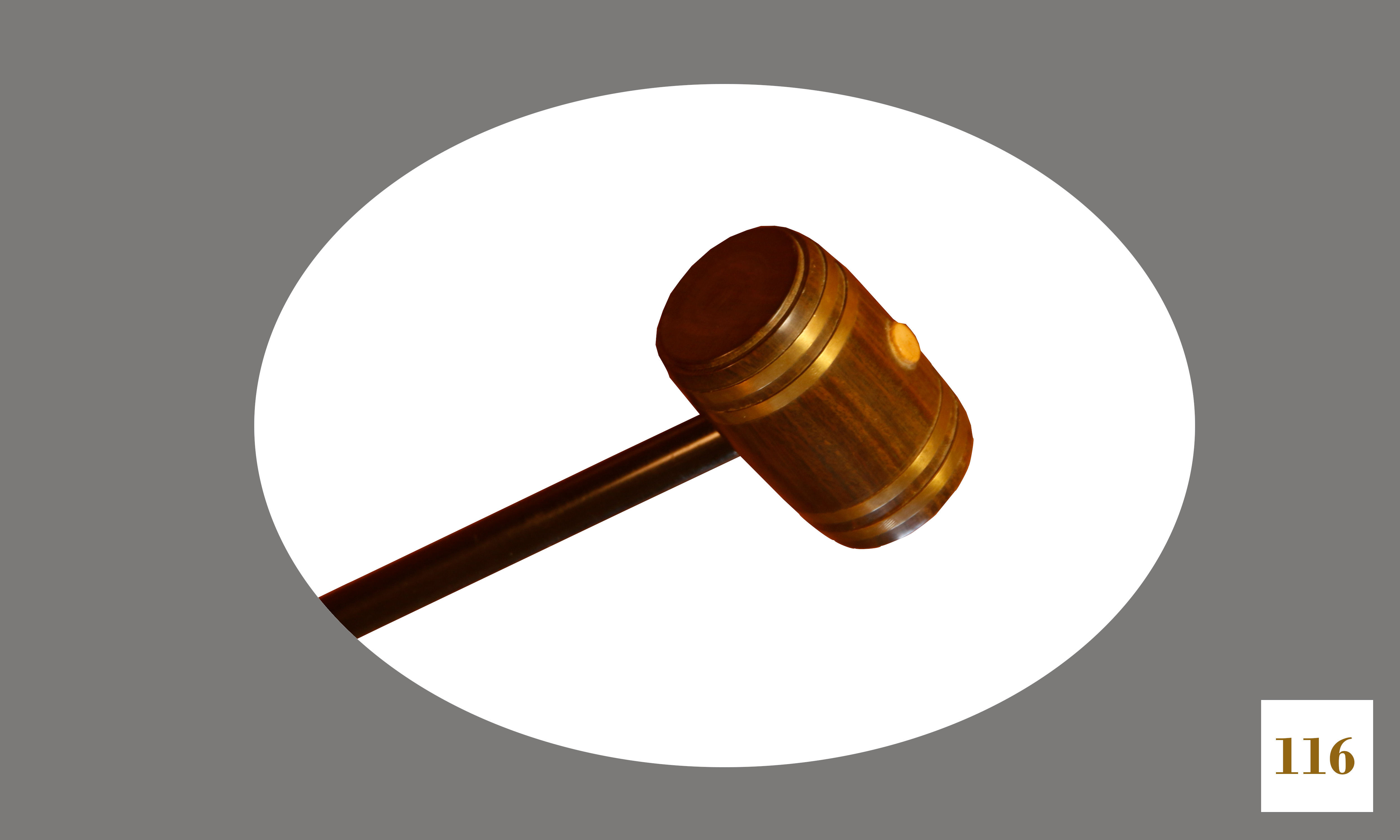 Tonneau Cerclé Laiton Acajou