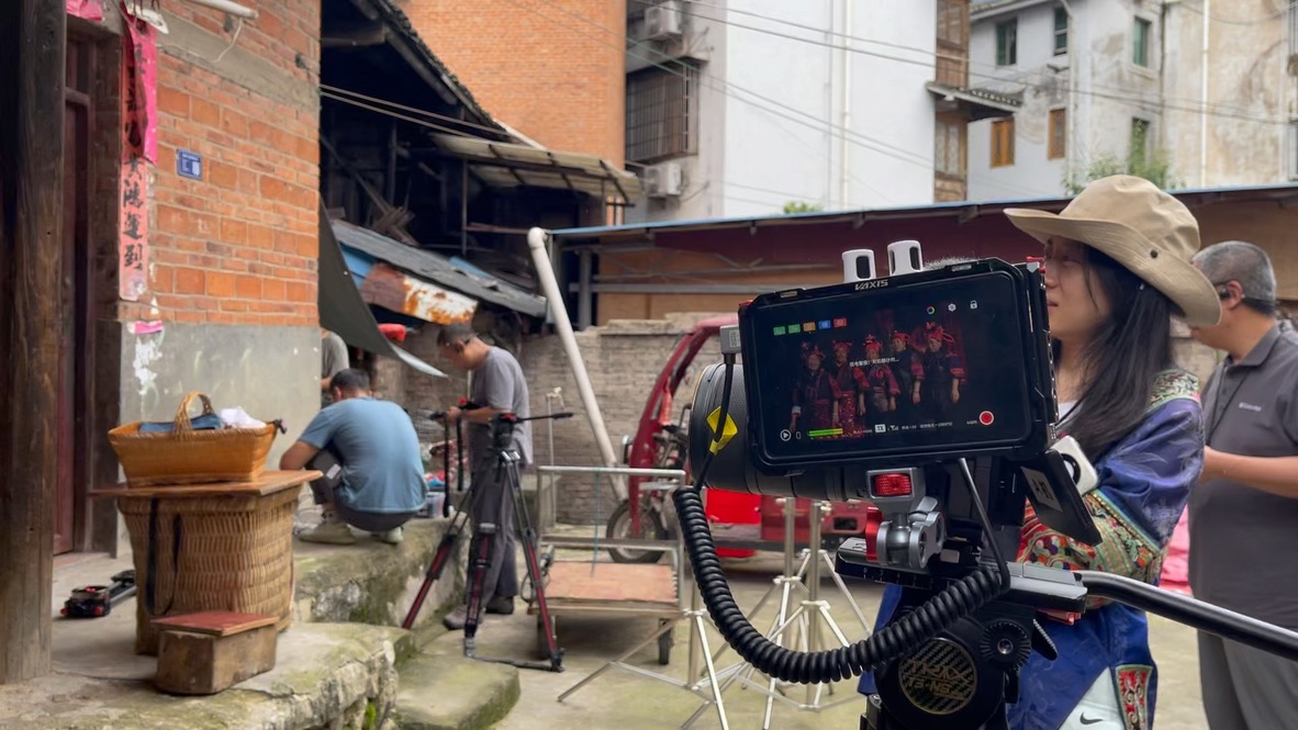 CCTV documentary visit · Filming on location