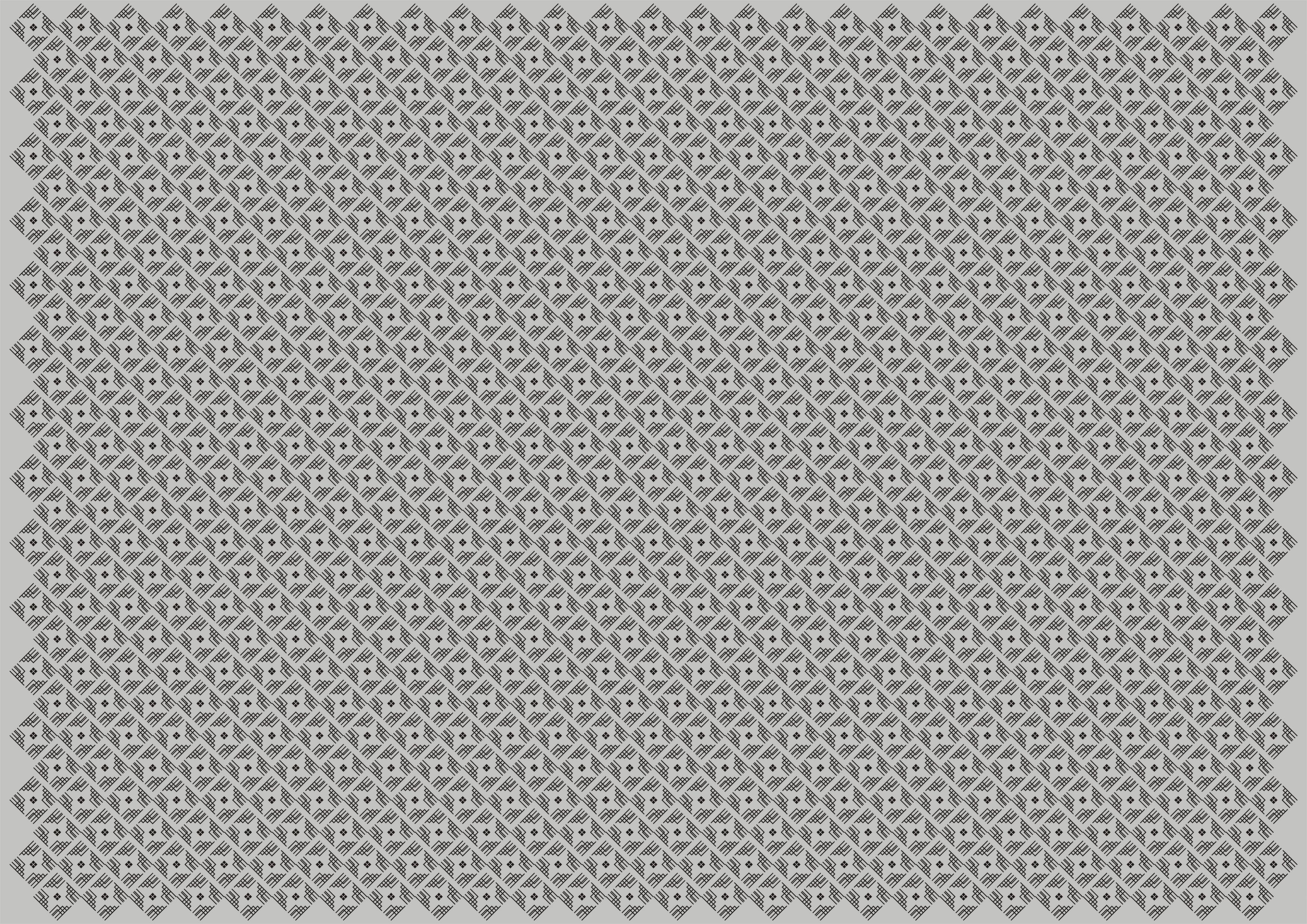Cross, Wan and Key-Fret · Completed pattern 1