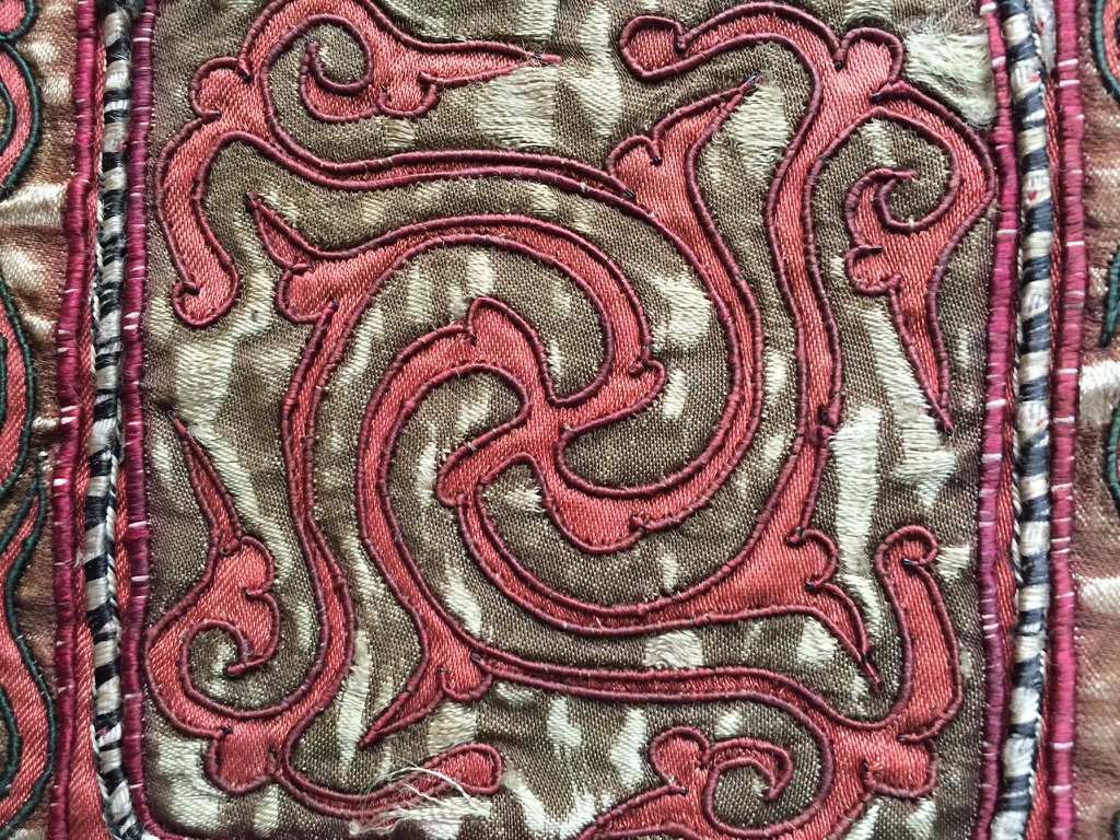 Interwoven symbols in traditional Miao embroidery · Detail