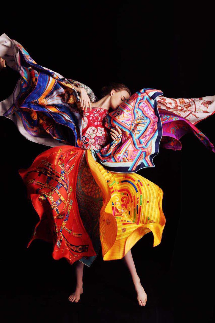 Miao’s Tales silk scarf campaign · Selected image