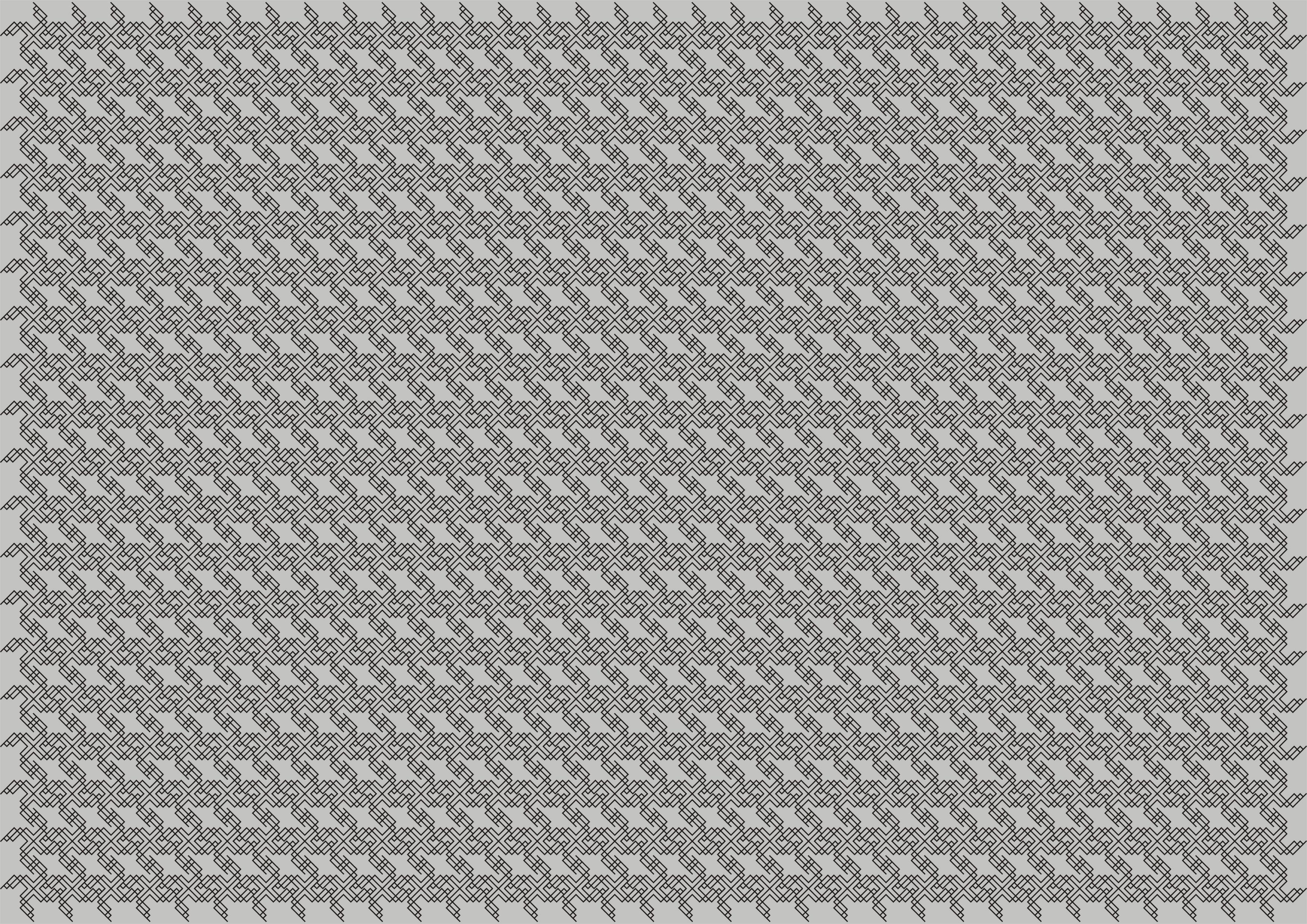 Cross, Wan and Key-Fret · Completed pattern 3