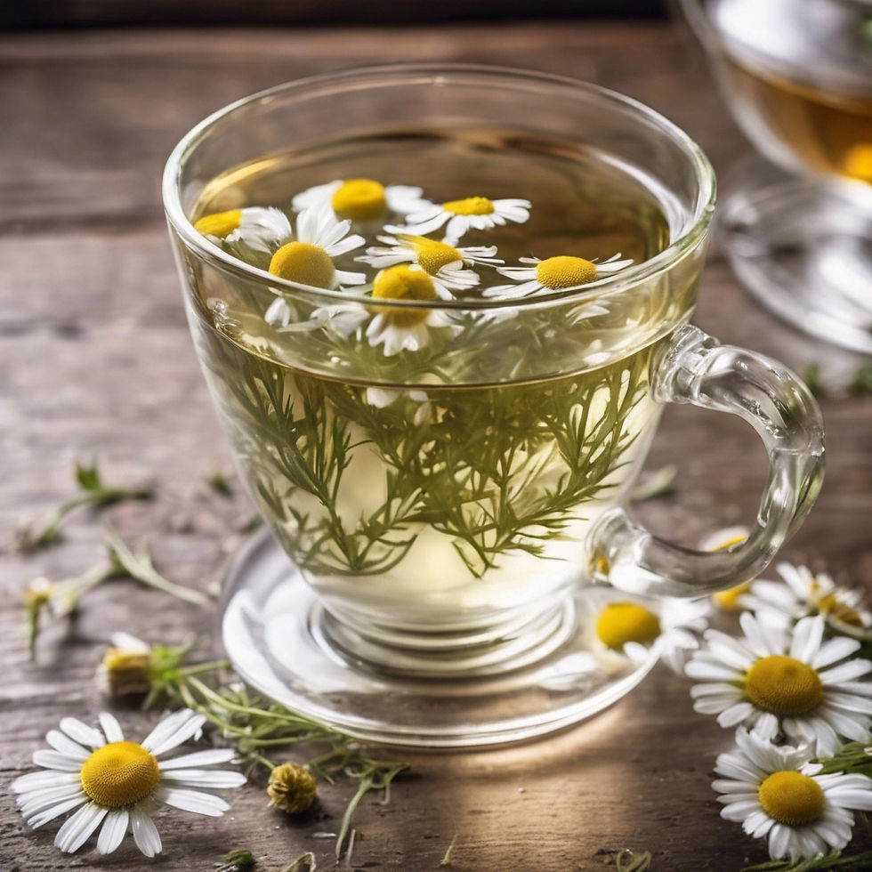 Chamomile tea in a cup