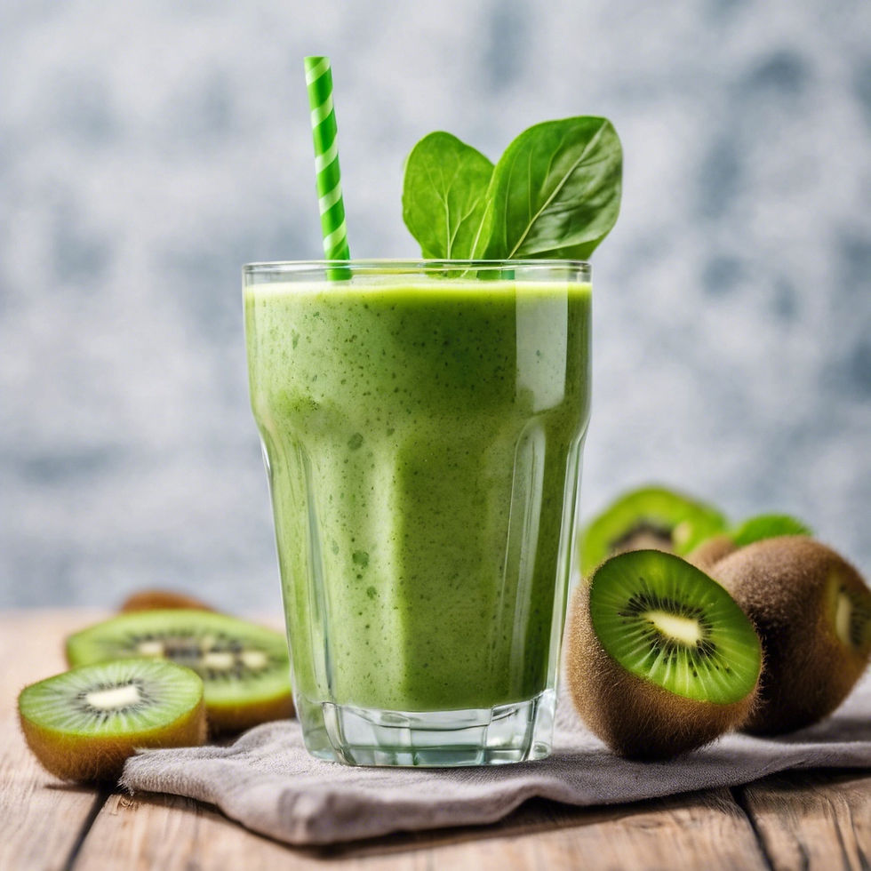 Spinach and kiwi smoothie