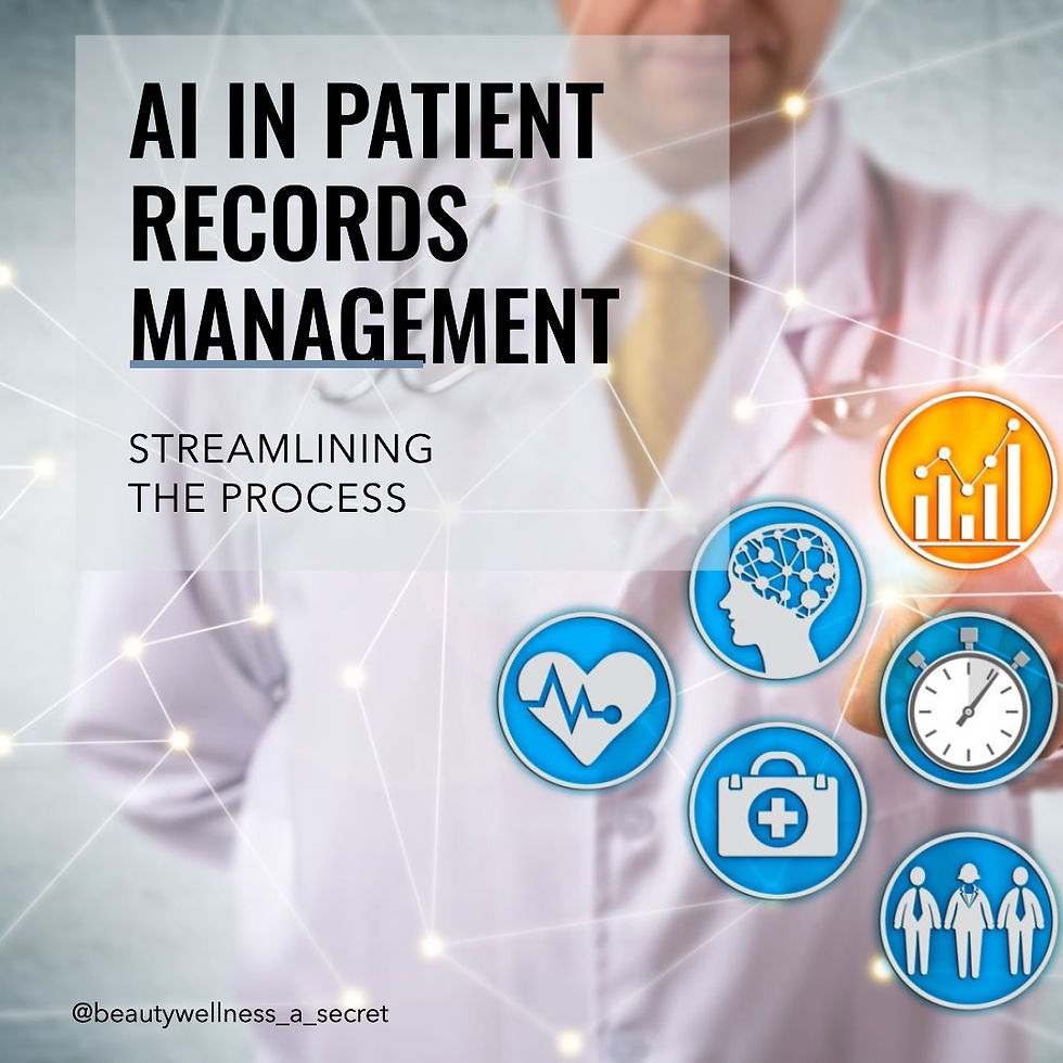 Management of patient records using AI