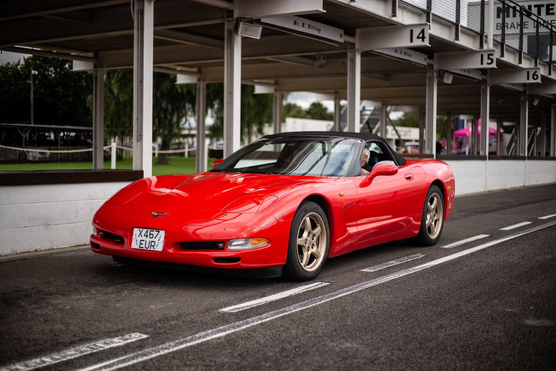 Sports car preparing on Goodwood Motor Circuit for Dementia Support Charity Track Day