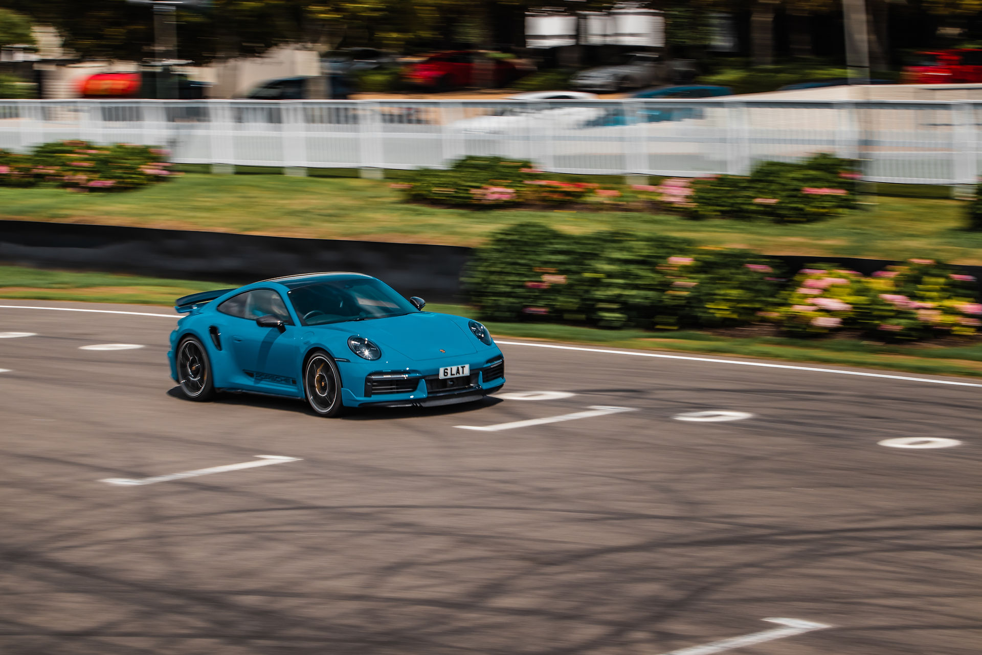 Sports car on Goodwood Motor Circuit for Dementia Support Charity Track Day