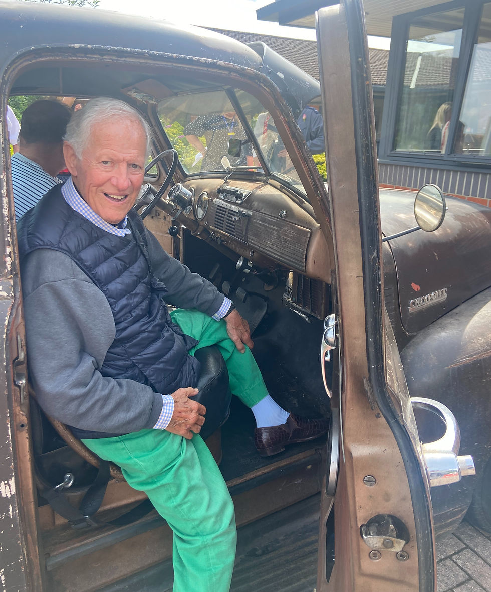 Man with dementia in a truck