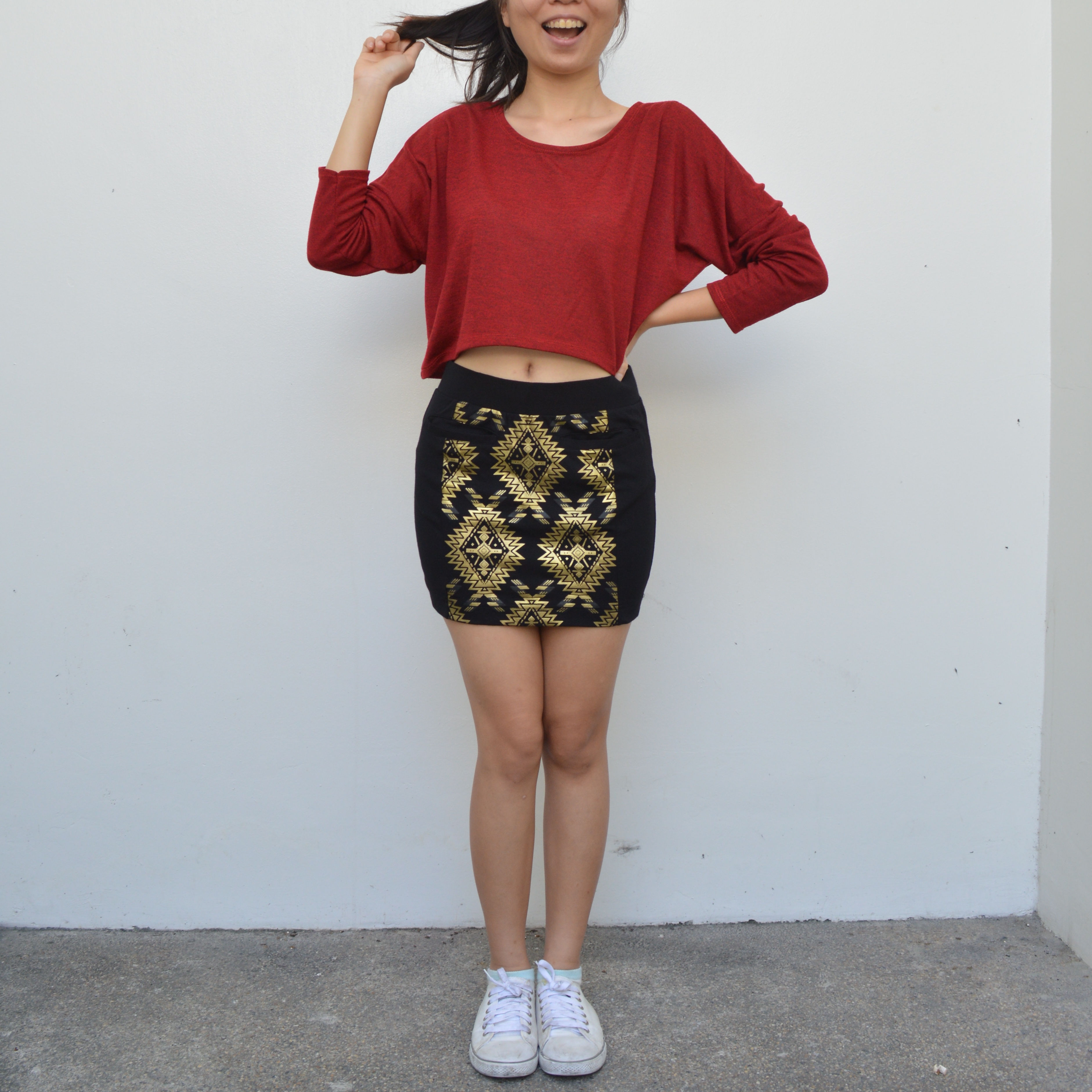 Bat-winged Cropped Sweater