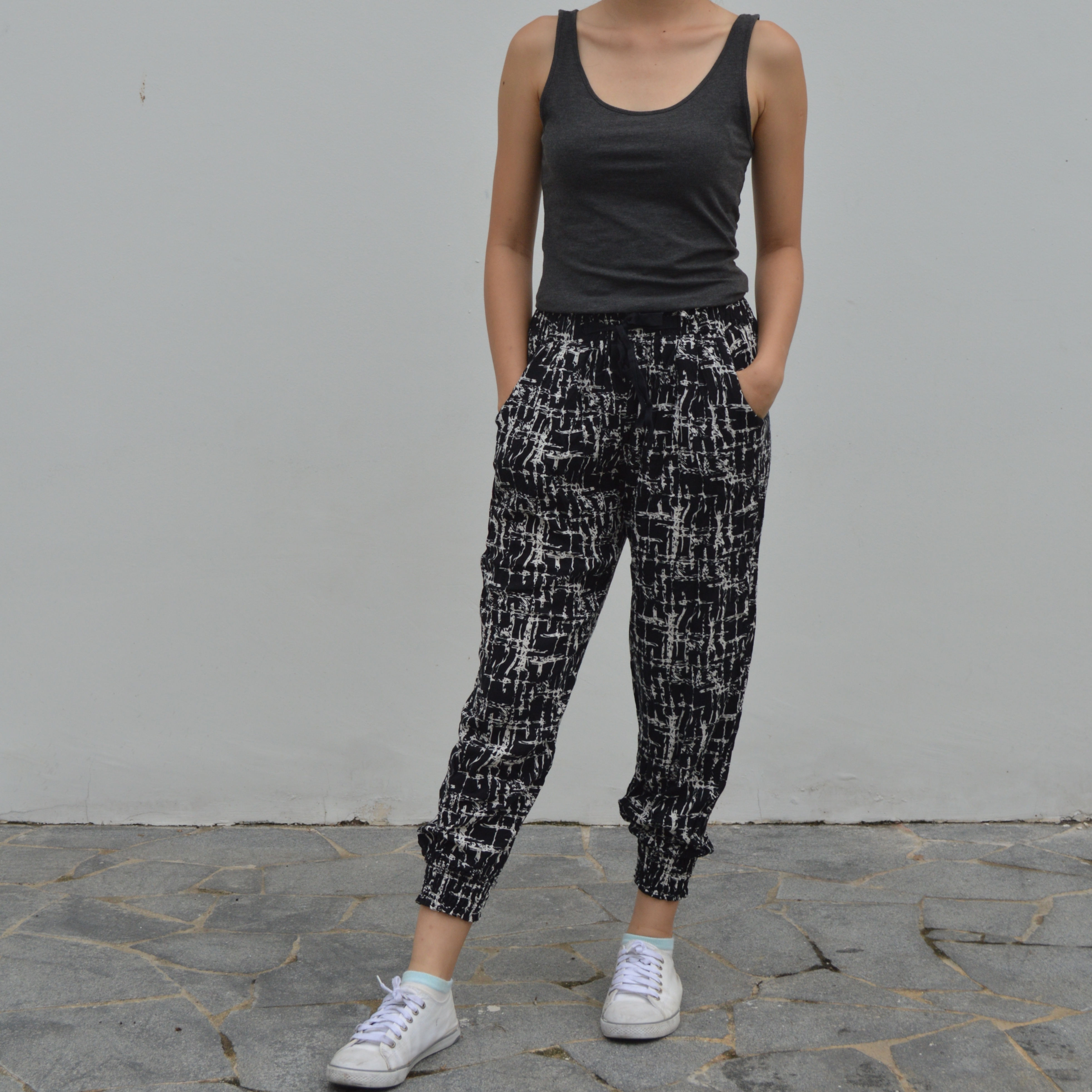 Patterned Slack Pants