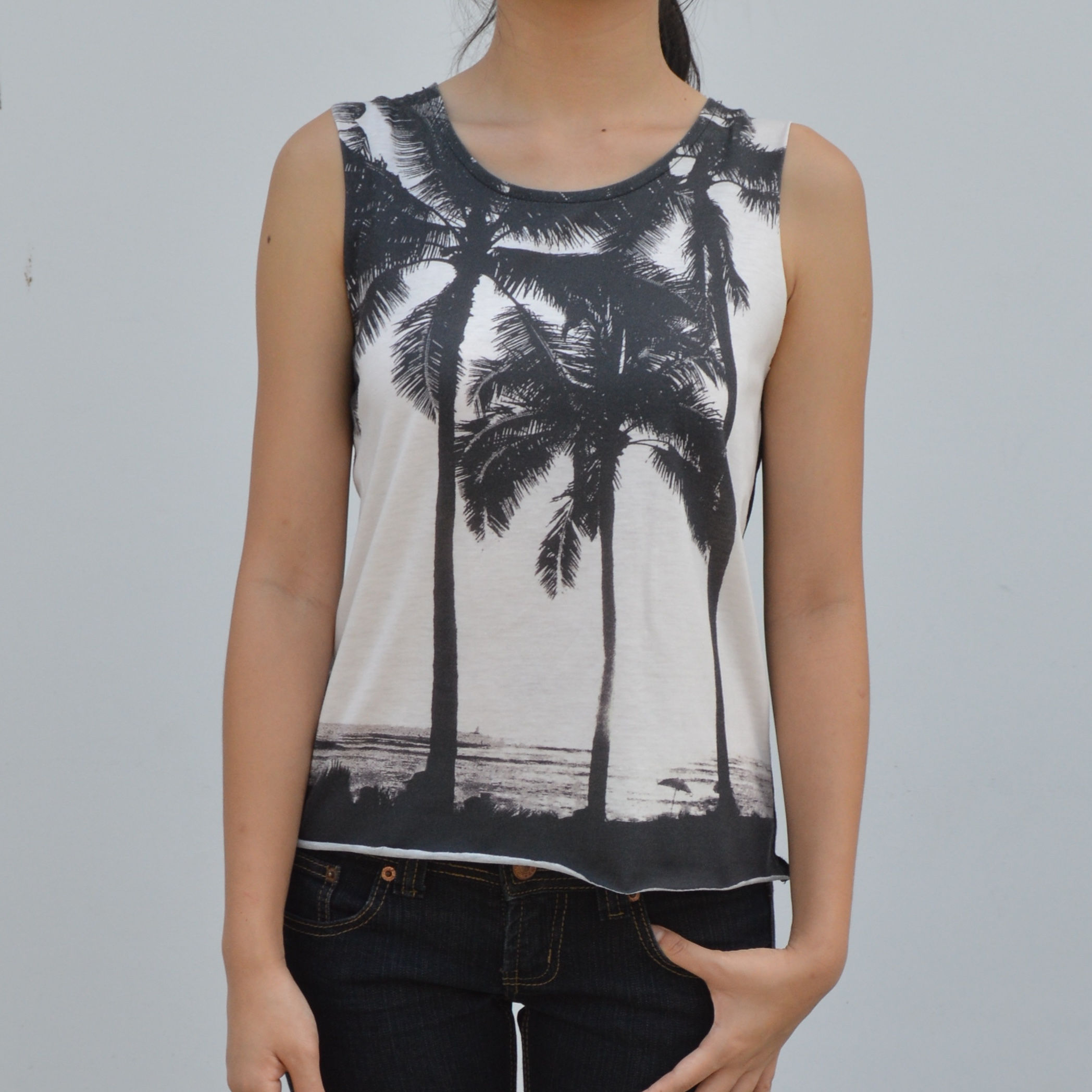 Beach Print Tank Top