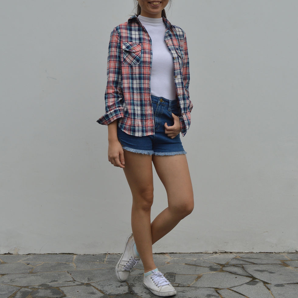 Thumbnail: Pink Checkered Flannel Top