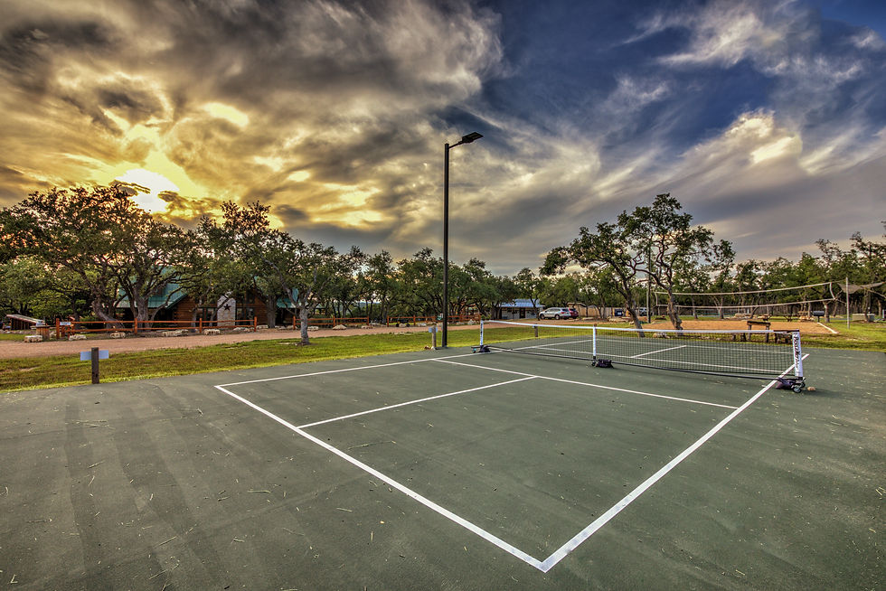 Camp-David-Retreat-Dripping-Springs-TX-outdoor-activities-sports-court-pickleball-reservations-games-competition