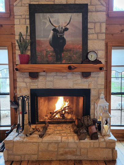 Camp-David-Retreat-Dripping-Springs-TX-lodge-fireplace