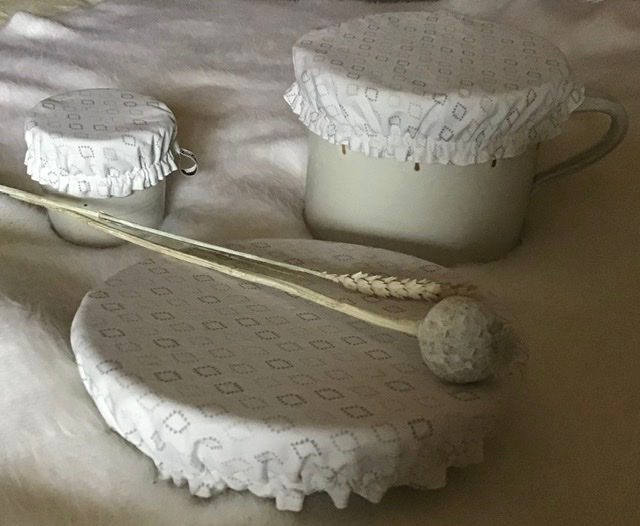 Miniature : Trio de Charlotte Couvre plat en Coton Bio et Toile de coton enduite