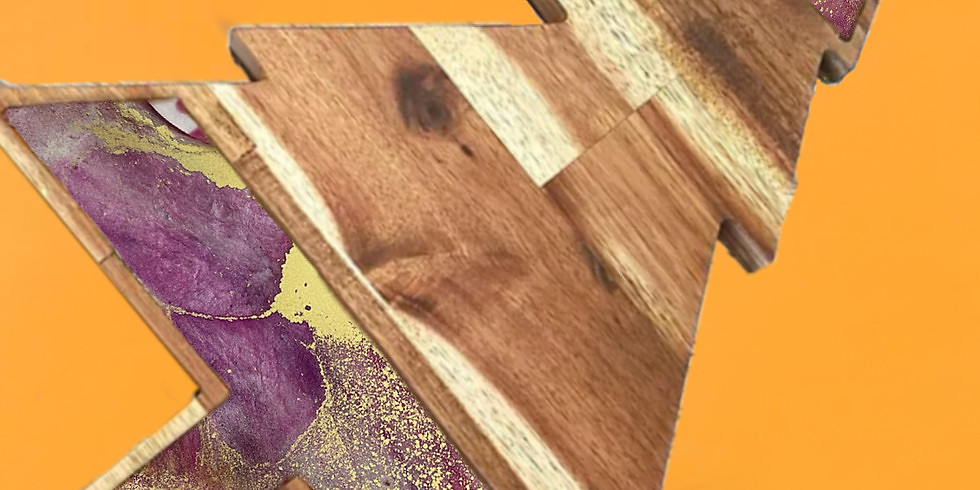 FERNVALE - STELLAROSSA - Learn to make a resin Christmas Tree Platter board!