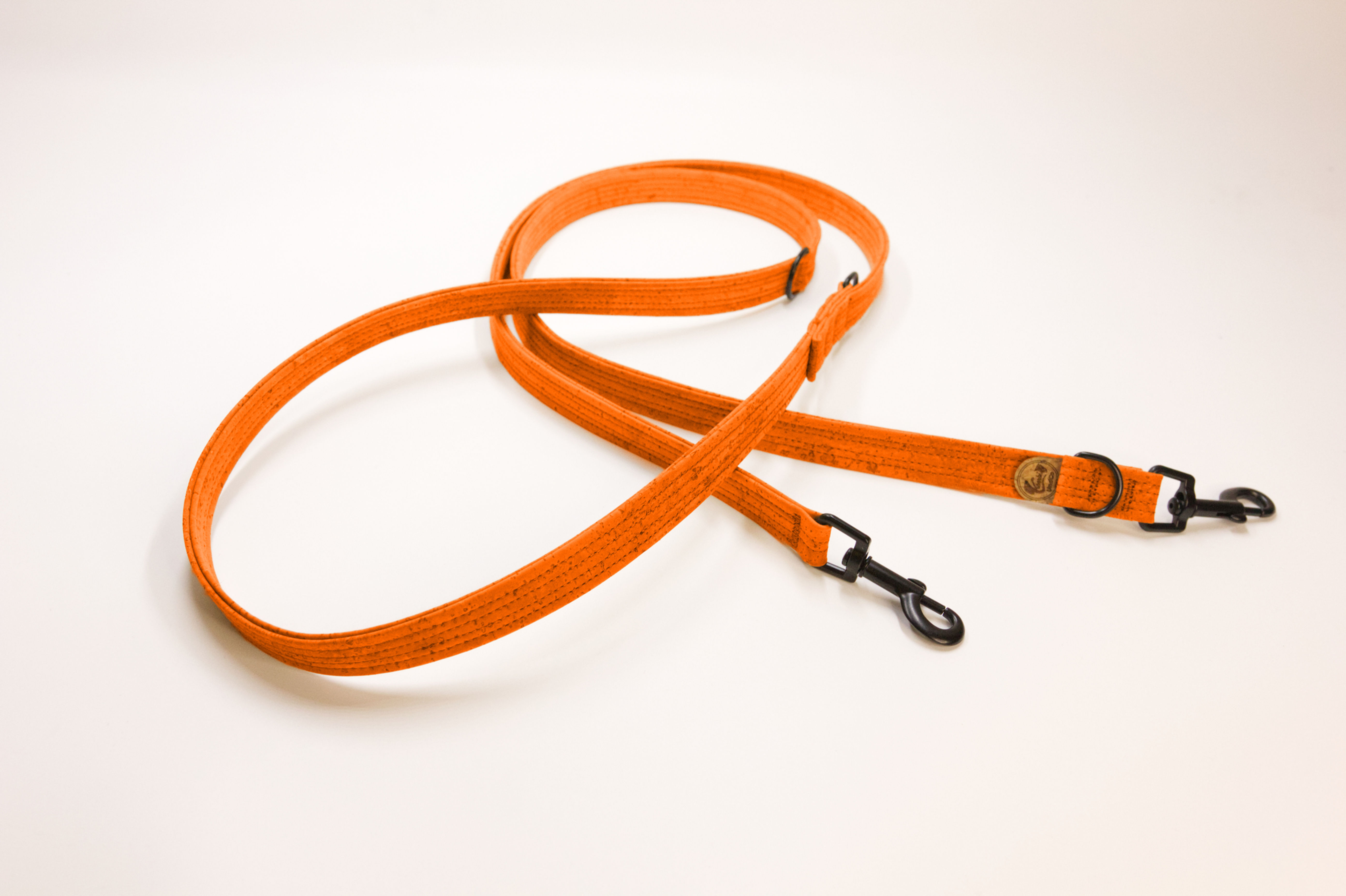 Orange Korkhundeleine Hundeleine, vegan, nachhaltig