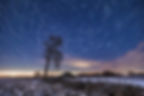 Star Trails and Snow, Bury Field, Newport Pagnell