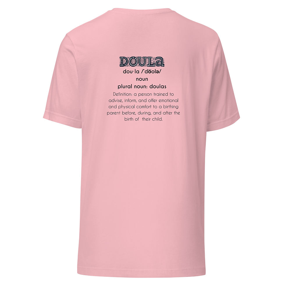 Thumbnail: Unisex “Doula Definition” T-shirt (Light Colors)