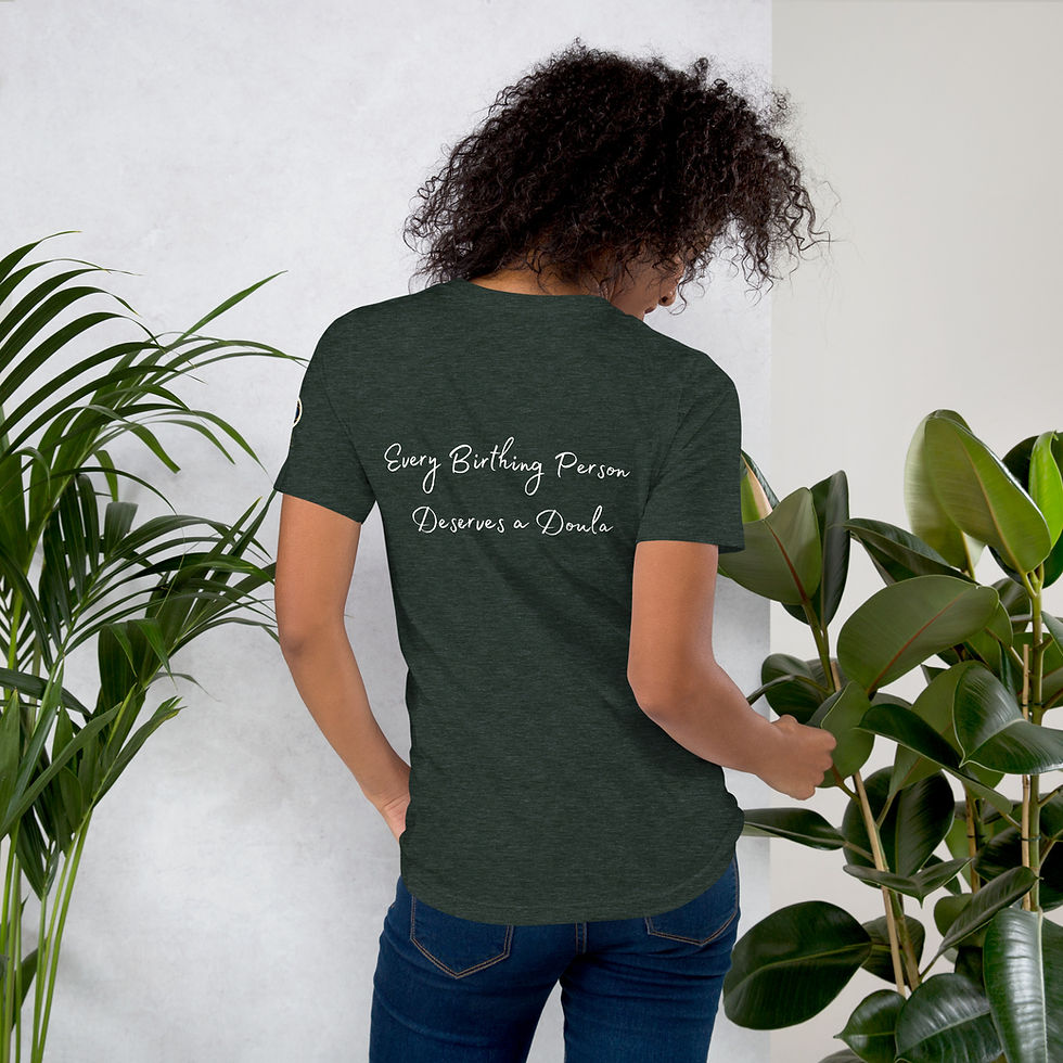 Thumbnail: Unisex “Every Birthing Person Deserves a Doula” T-shirt (Dark Colors)