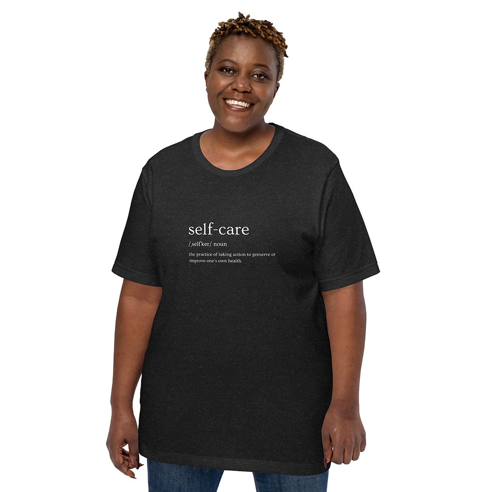 Thumbnail: Unisex “Self-Care” T-shirt (Dark Colors)
