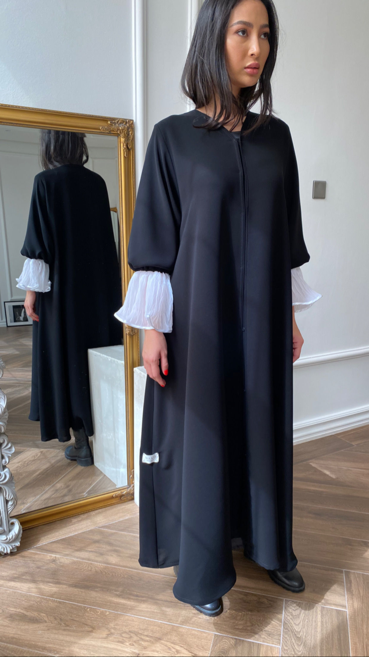 the shefon pleated puff sleeve