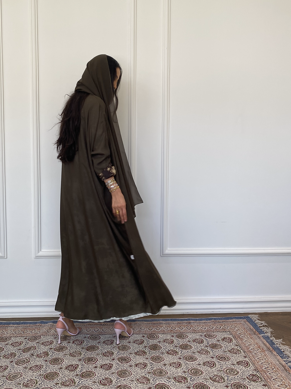 الصورة المصغرة: صبغة الزيتون ، قطن قابل للعكس مع جهة من الشيفون