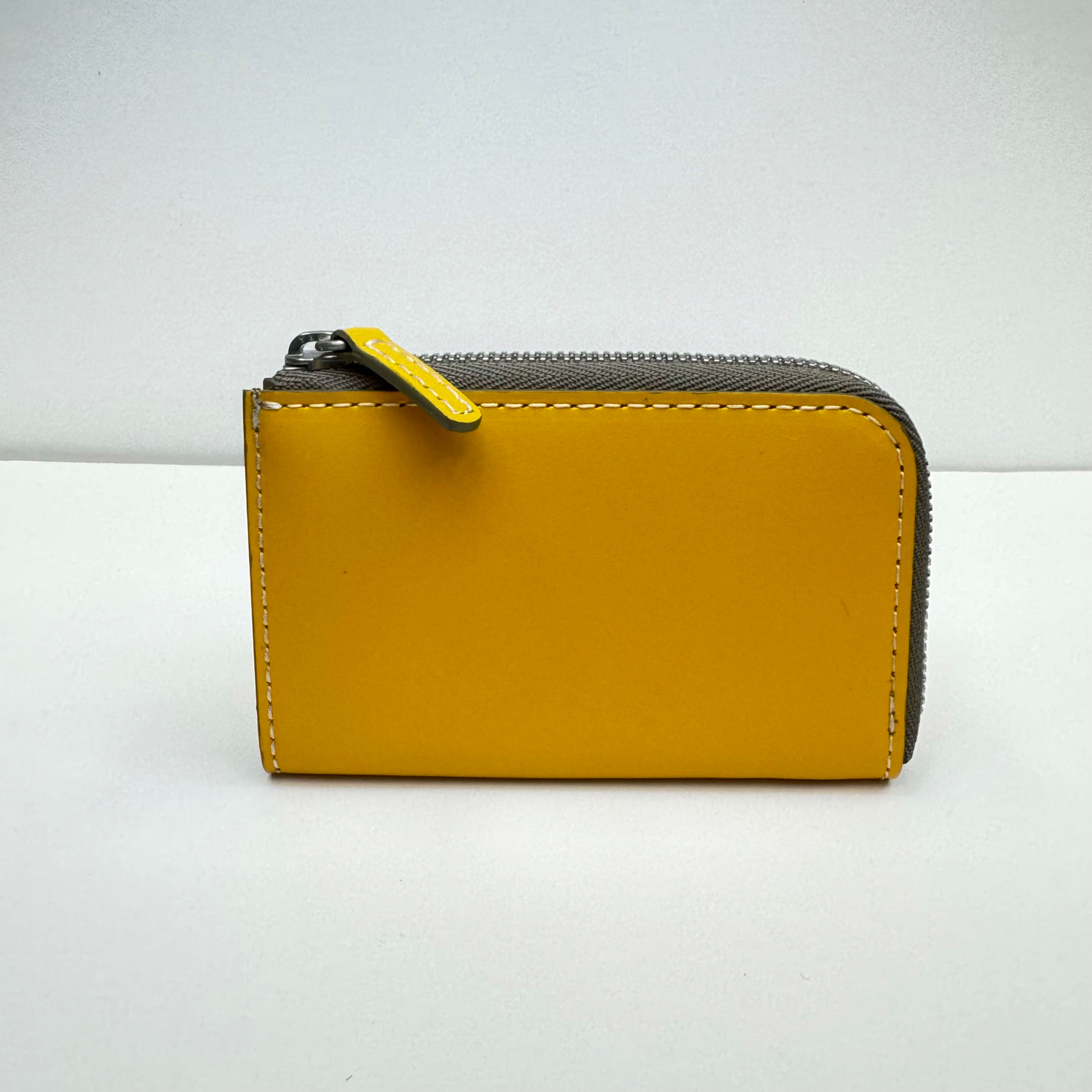 L字ファスナー ミニ財布 スムース/イエロー