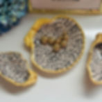 Leopard print oyster shell trinket dishes