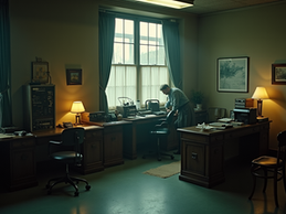 Historic Canadian wartime intelligence office with vintage communication devices