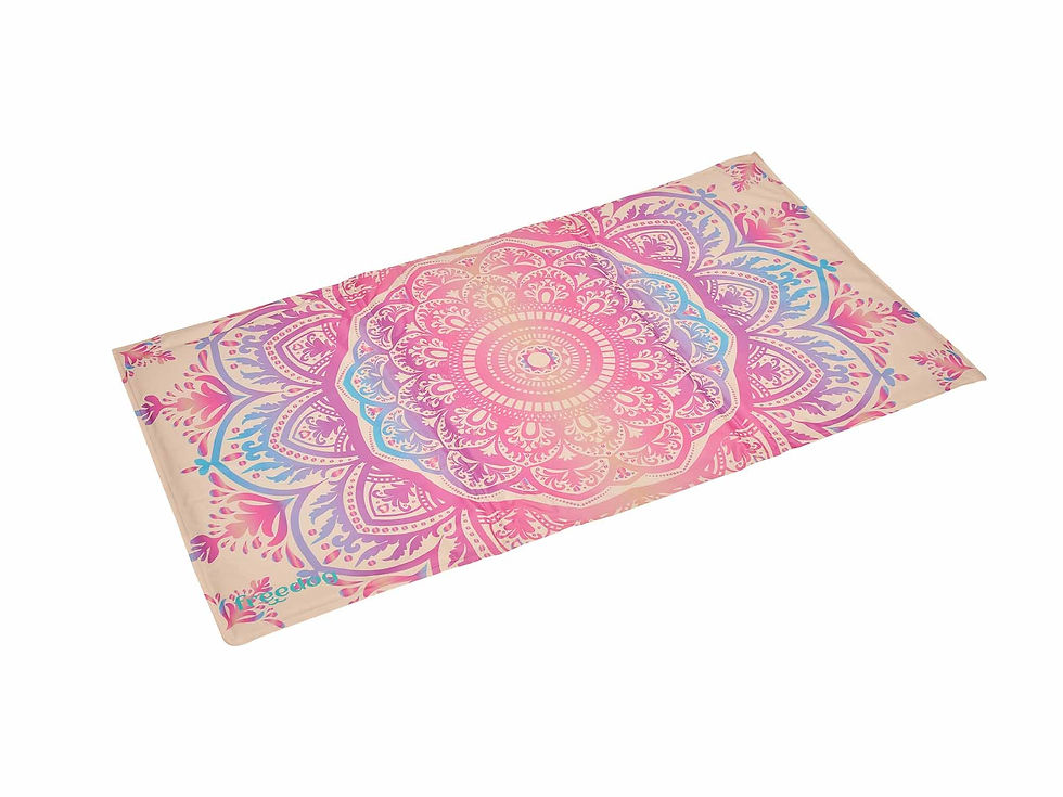 Miniature : Tapis rafraîchissant Mandala beige XL 110x70 cm pour chien et chat - Freedog