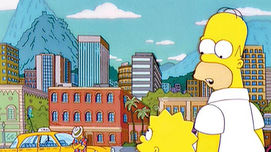 A polêmica visita do Simpsons ao Brasil.