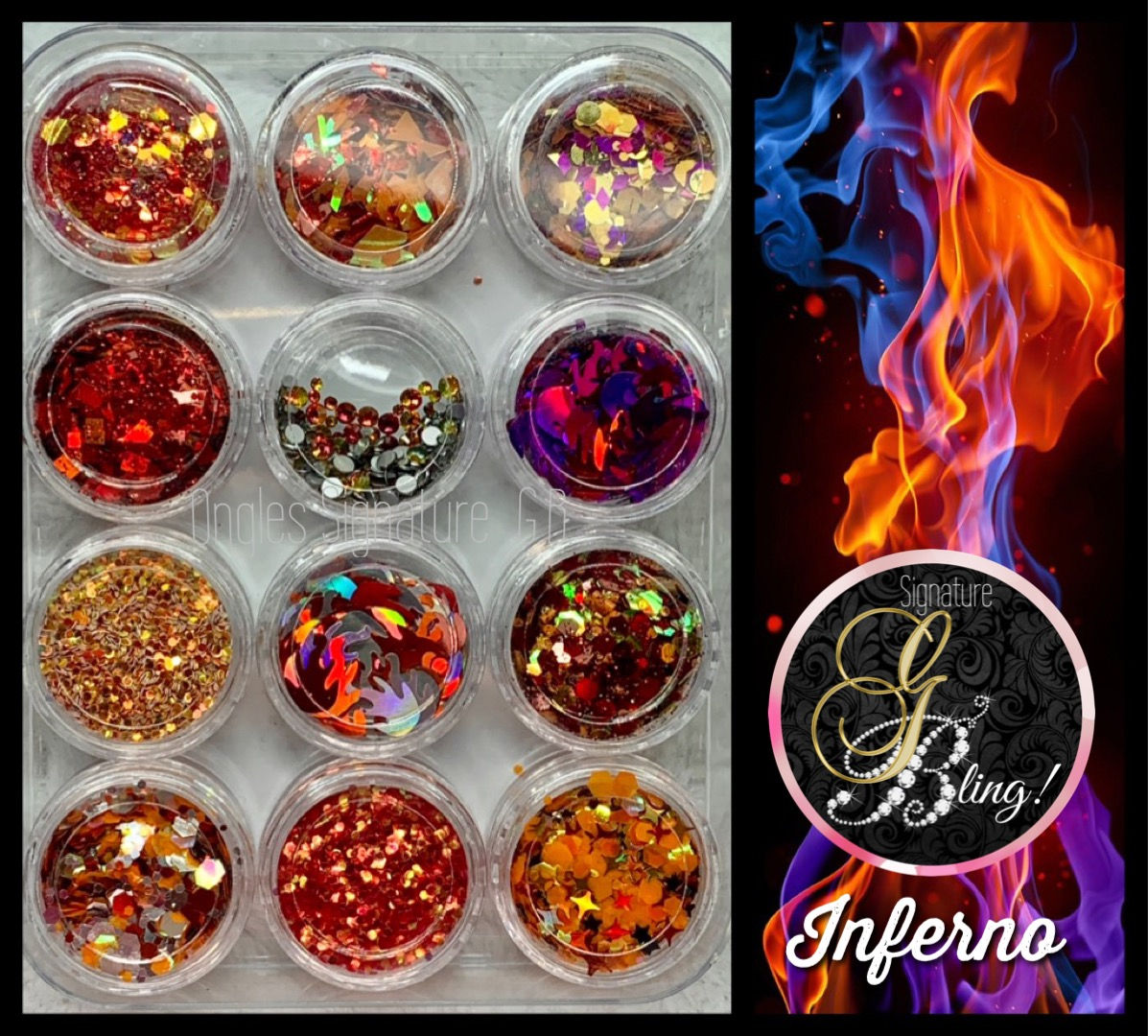 Coffret de paillettes thématique “Inferno” DISC.
