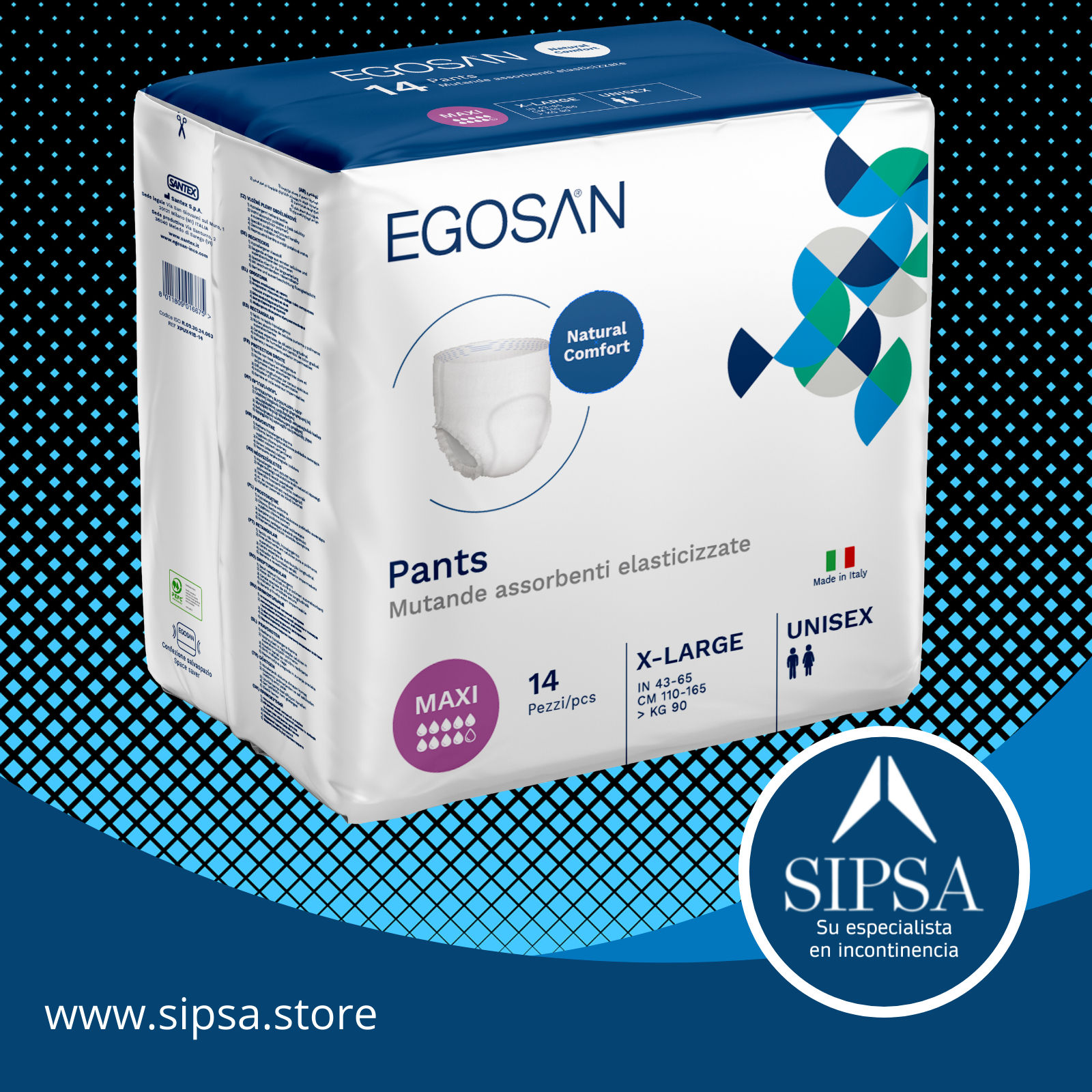 EGOSAN CALZON PARA ADULTO FLEXI MAXI TALLA XL