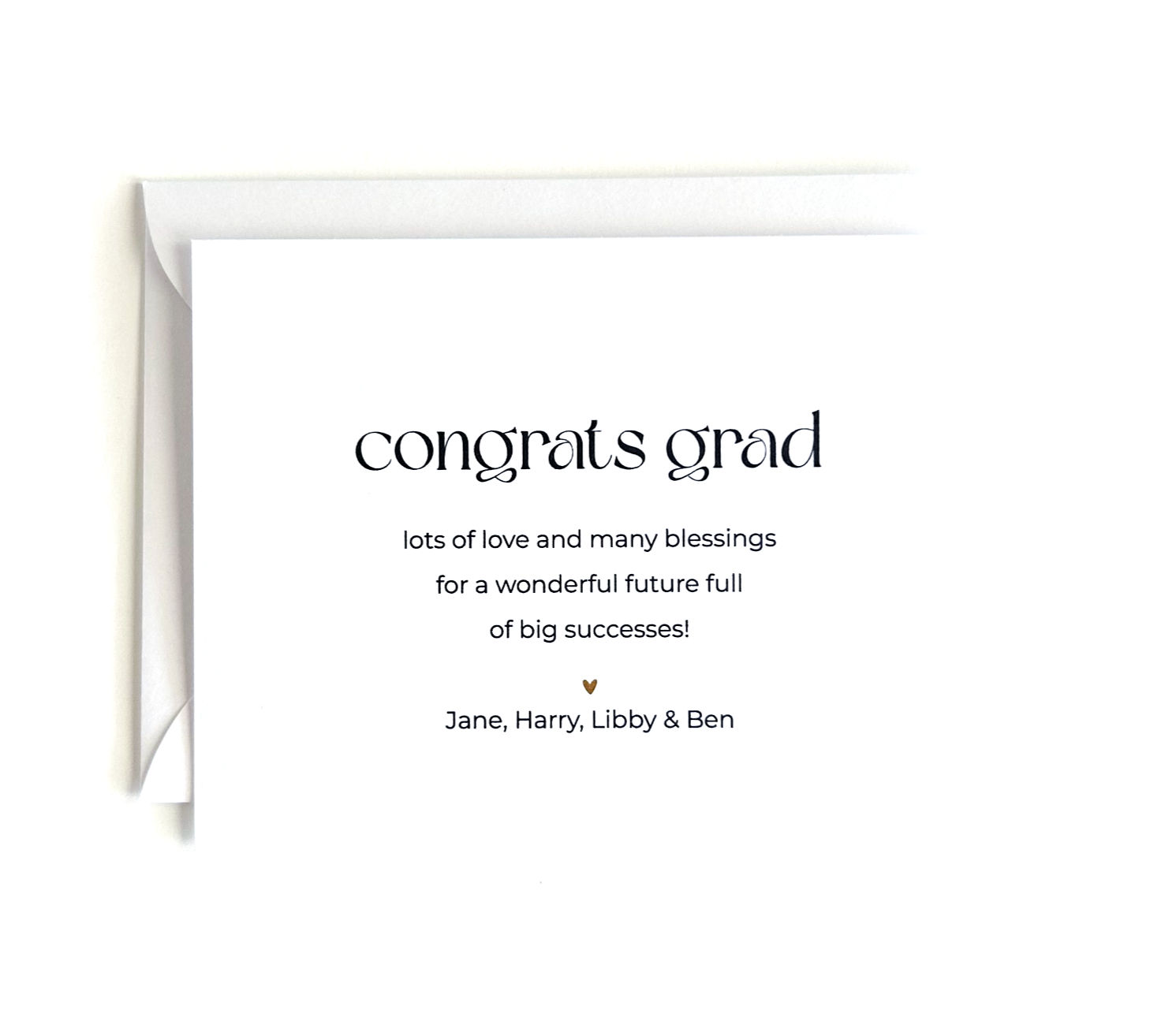 simple congrats + message