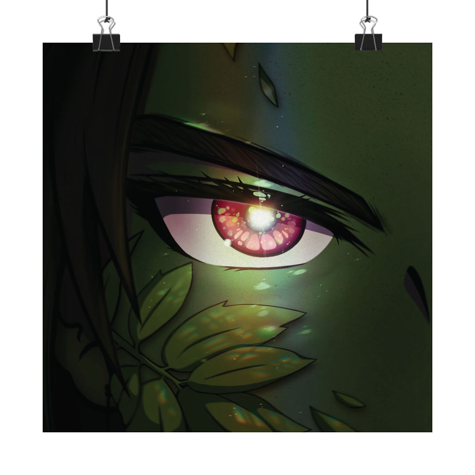 Thumbnail: Eye of the Forest Orc Poster — Fantasy Anime Matte Art Print