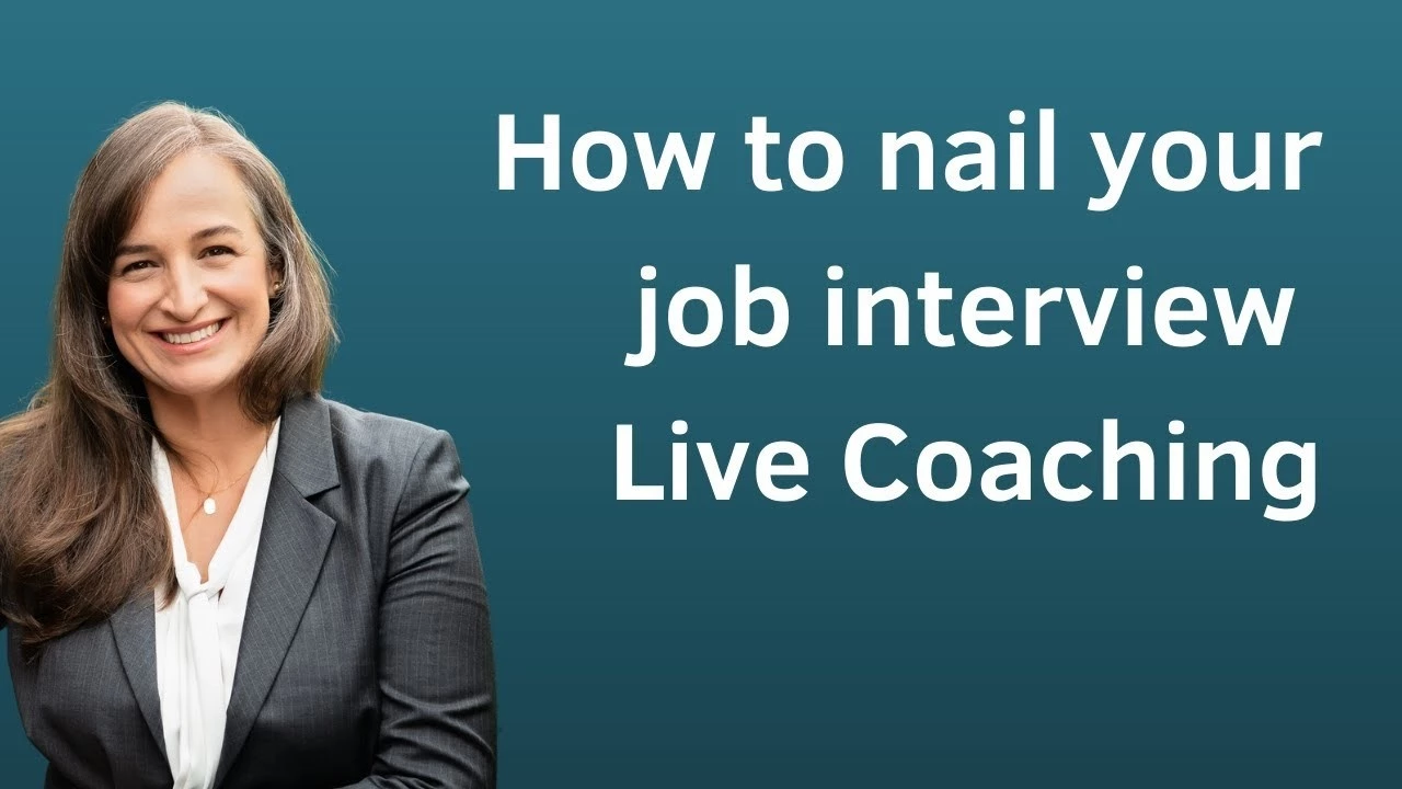 Live Coaching 5 - How to nail a job interview with little preparation