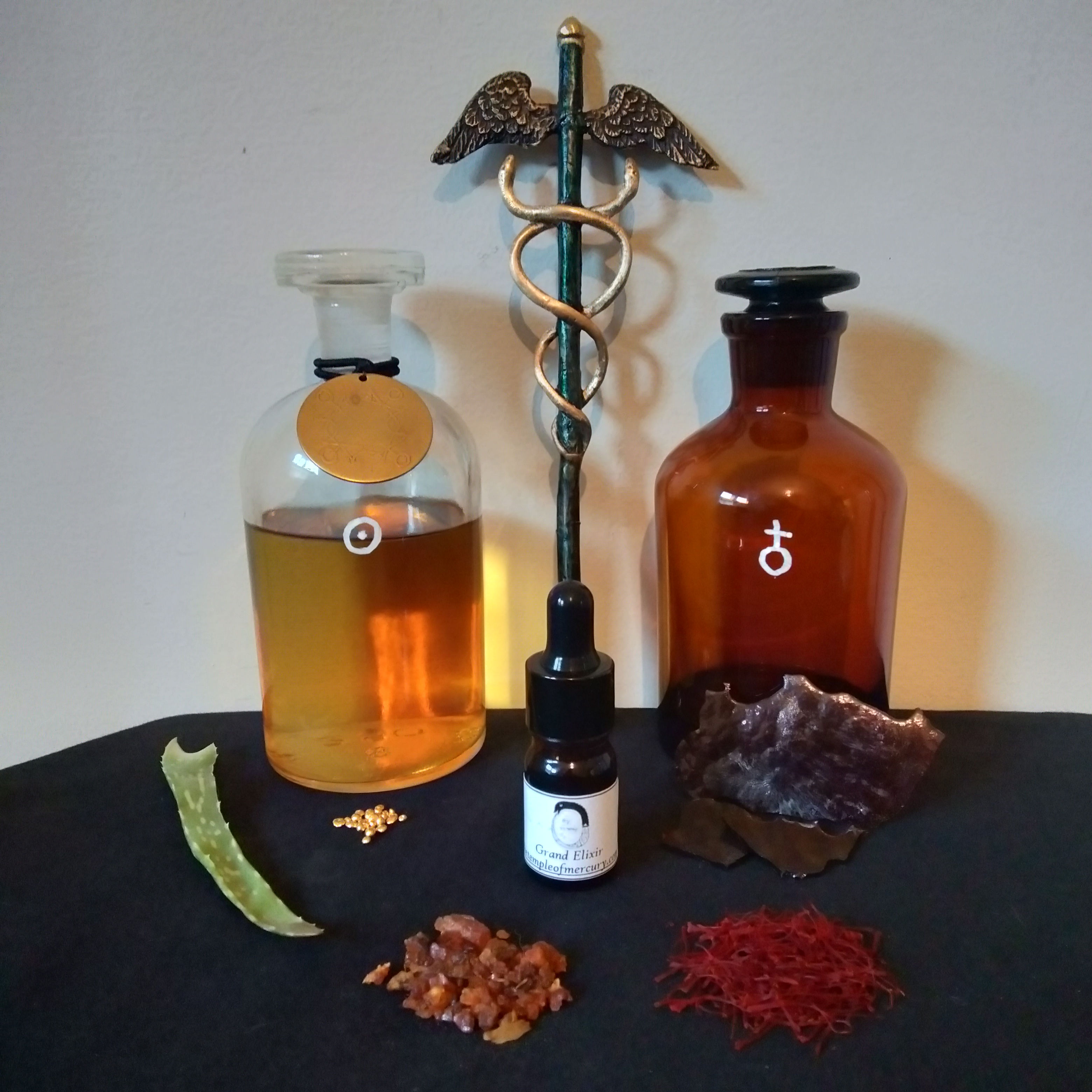 Aloe, Saffron, Myrrh, Oils of Gold and Antimony