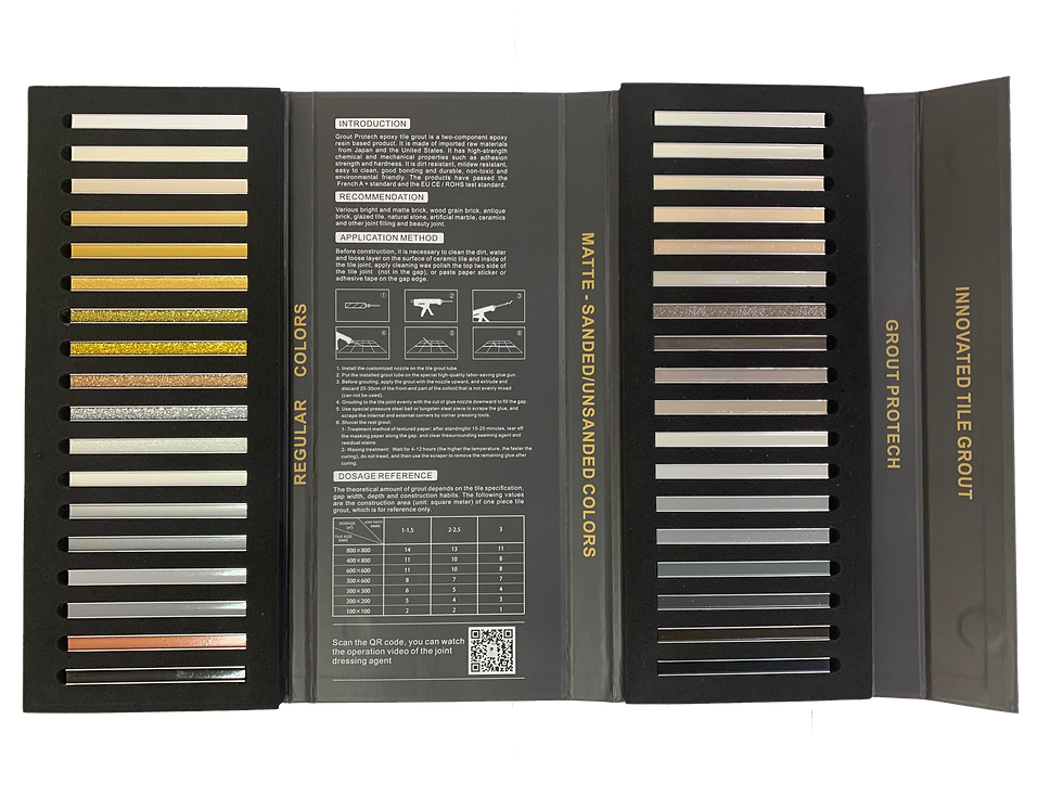 gpt colour chart grout tile line