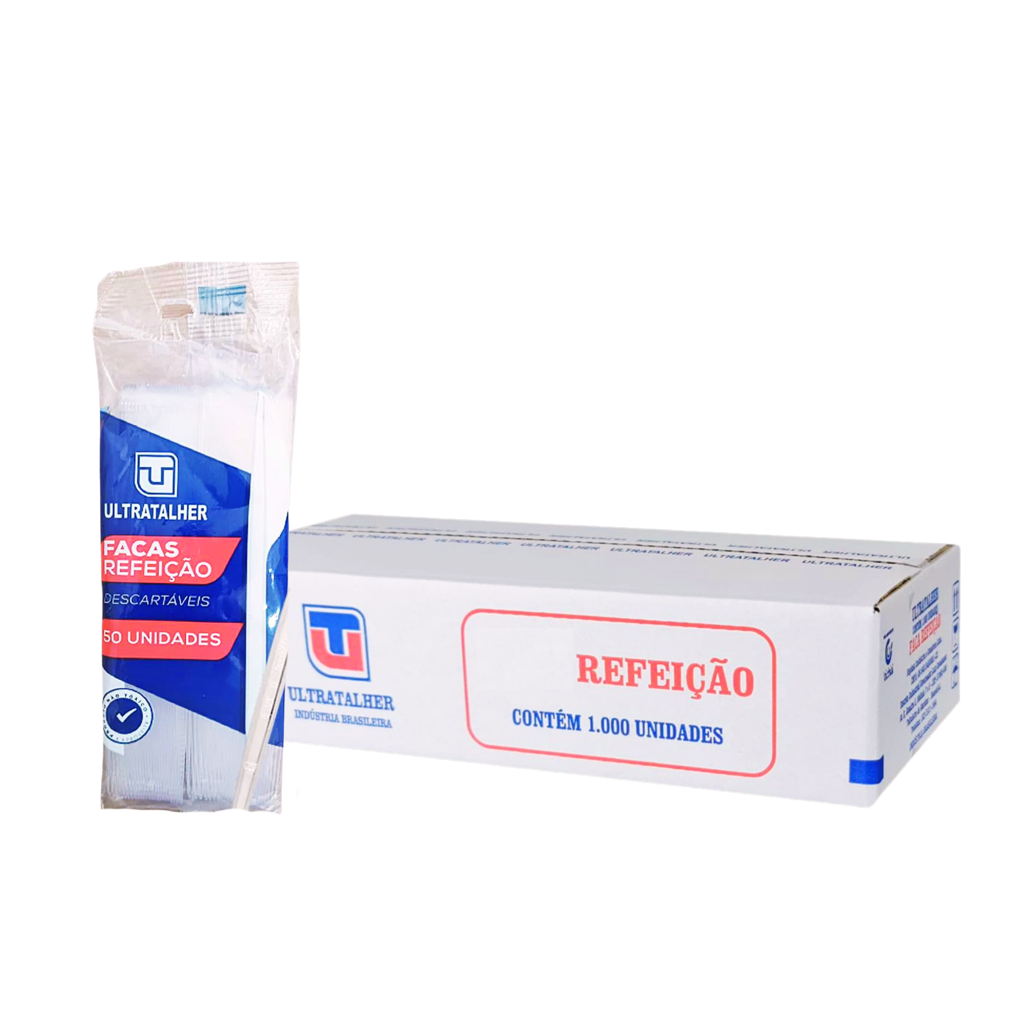 Faca Refeicao Cristal Ultra 20pct c/ 50un - Caixa